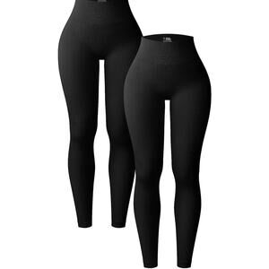 Seamless Black High-Rise Leggings